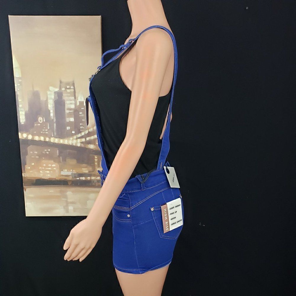 Blue Overall Curvy Skinny Push Up Small - Picture 4 of 5